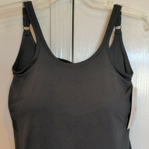 Mastectomy Camisole with Integrated Prosthetics, Large w D Cup, New, Black, NWT - Picture 2 of 7